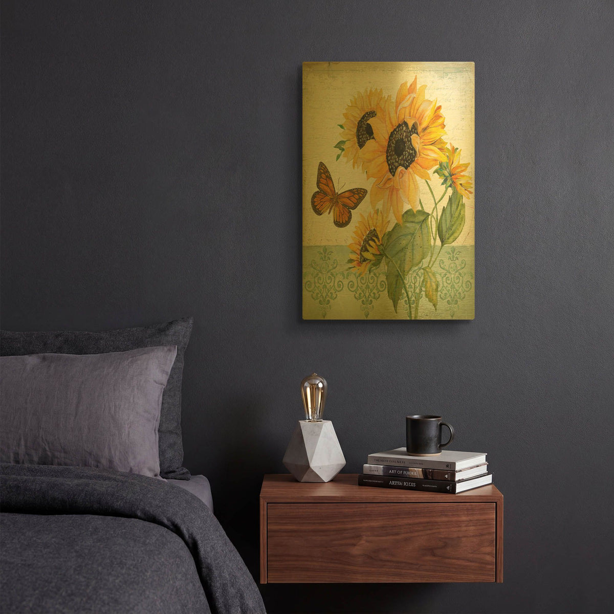 'Summertime Botanicals 7' By Jean Plout Gold Metal Wall Art
