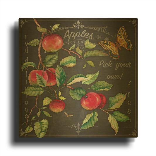 'Apples' By Jean Plout Gold Metal Wall Art