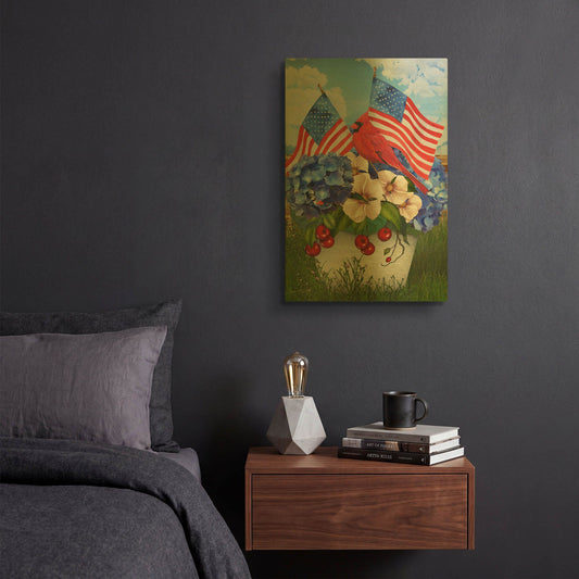 'America The Beautiful' By Jean Plout Gold Metal Wall Art