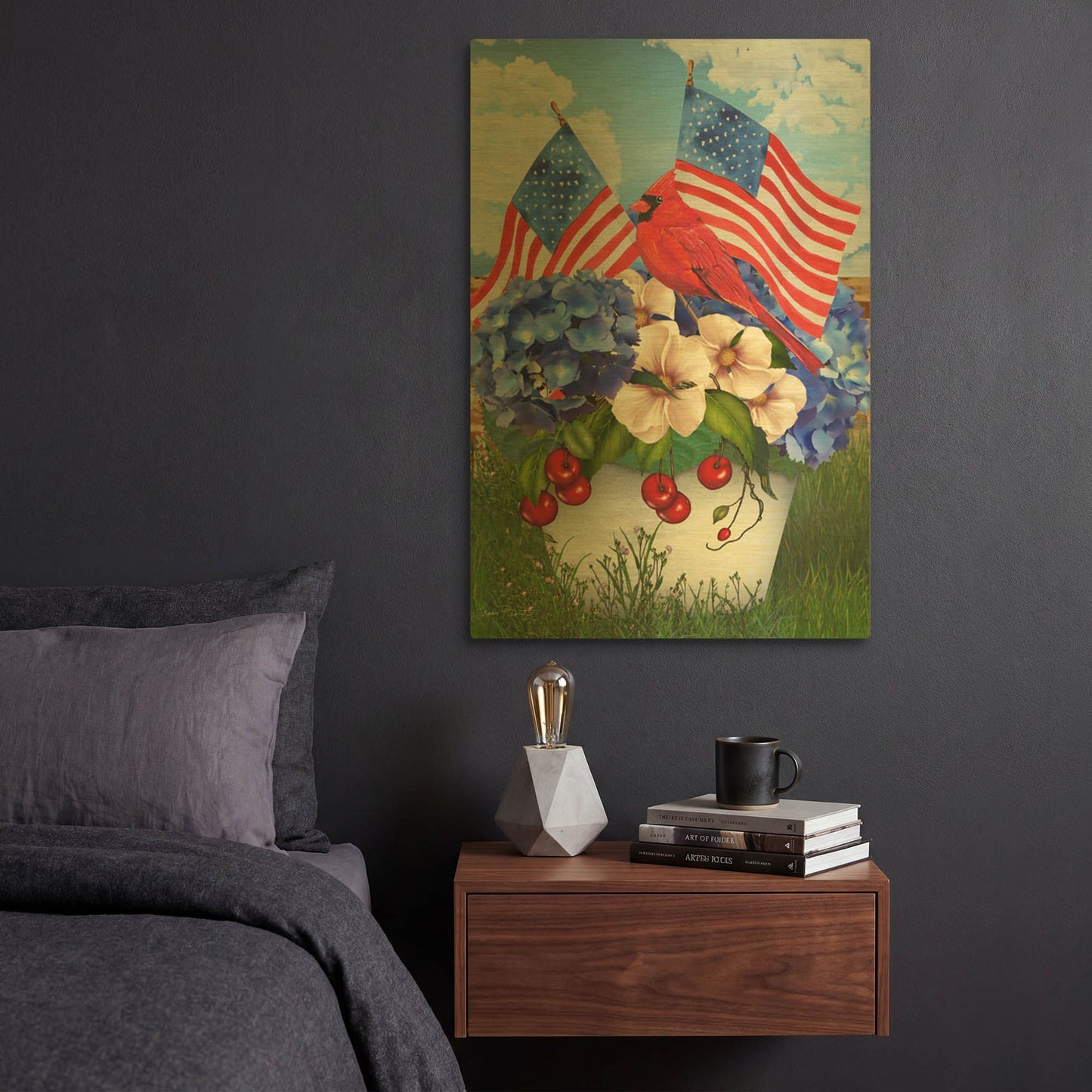 'America The Beautiful' By Jean Plout Gold Metal Wall Art