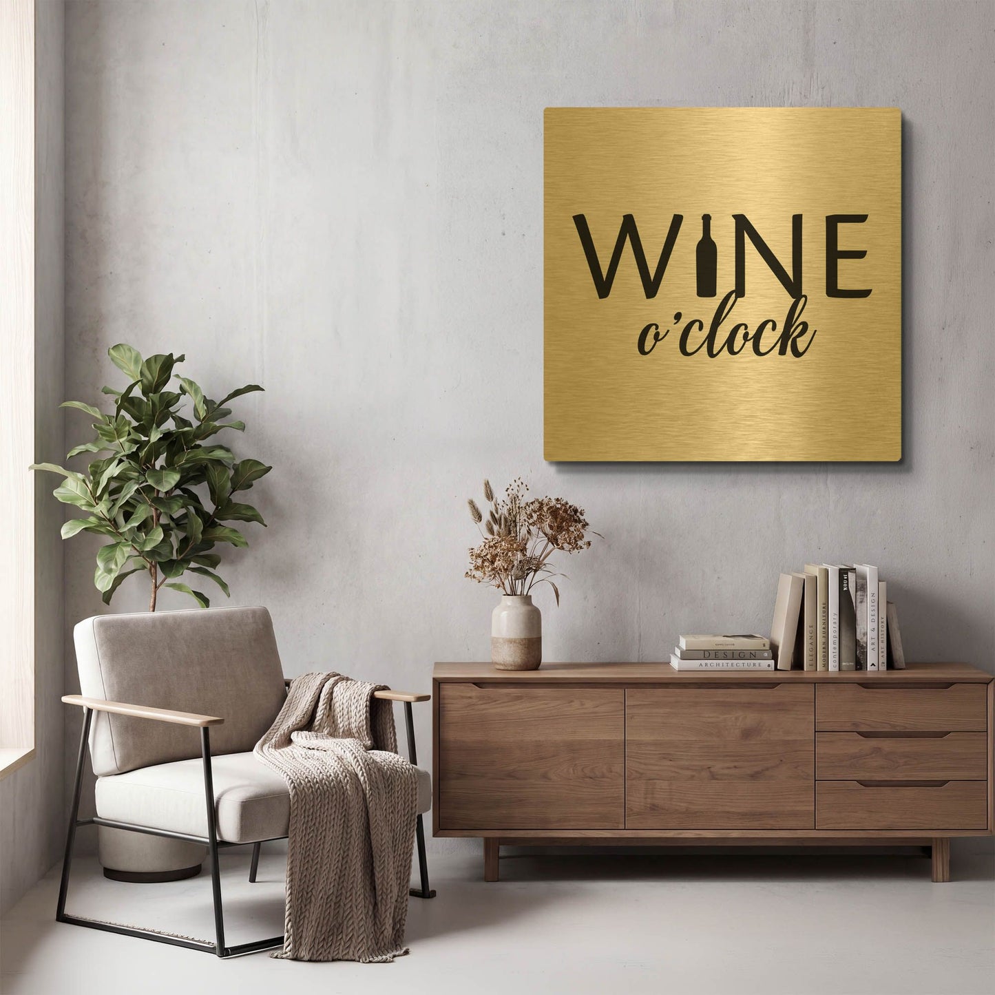 'Kitchen Signs E' By Jean Plout Gold Metal Wall Art