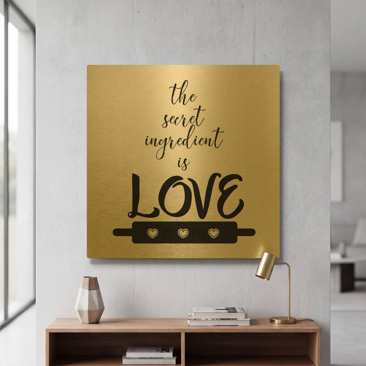 'Kitchen Signs H' By Jean Plout Gold Metal Wall Art