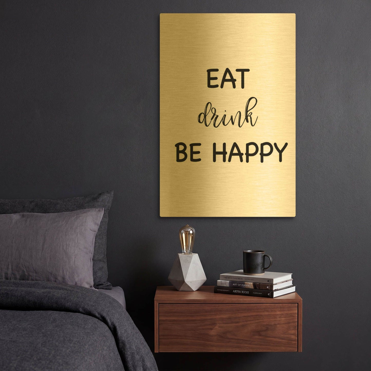 'Kitchen Signs I' By Jean Plout Gold Metal Wall Art