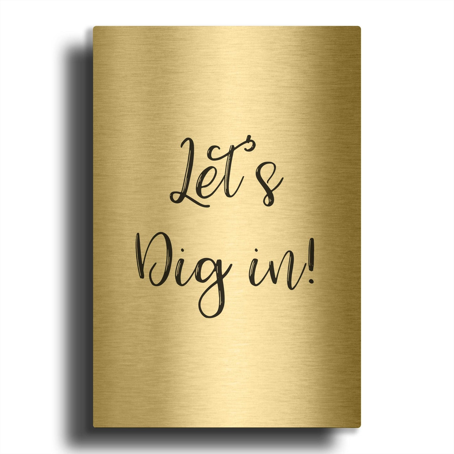 'Kitchen Signs J' By Jean Plout Gold Metal Wall Art