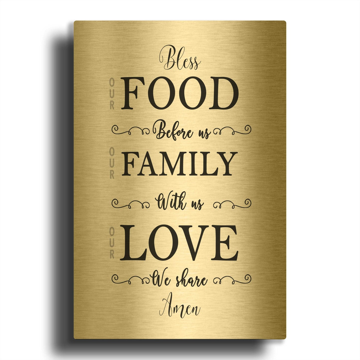 'Kitchen Signs K' By Jean Plout Gold Metal Wall Art