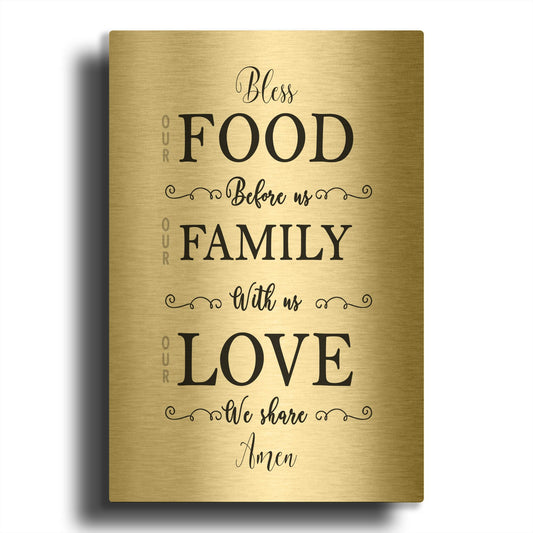 'Kitchen Signs K' By Jean Plout Gold Metal Wall Art