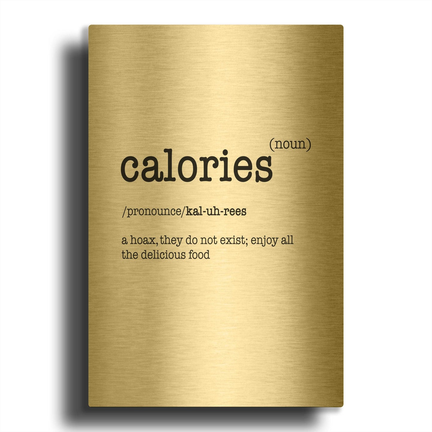 'Kitchen Signs O' By Jean Plout Gold Metal Wall Art