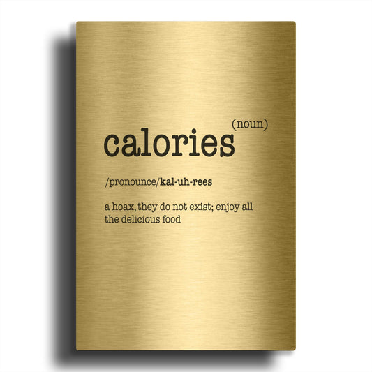 'Kitchen Signs O' By Jean Plout Gold Metal Wall Art