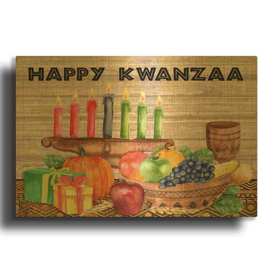 'Kwanzaa A1' By Jean Plout Gold Metal Wall Art