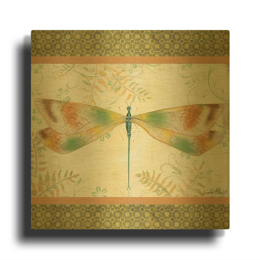 'Lebellule A' By Jean Plout Gold Metal Wall Art