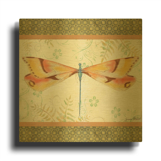 'Lebellule C' By Jean Plout Gold Metal Wall Art