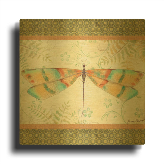 'Lebellule F' By Jean Plout Gold Metal Wall Art