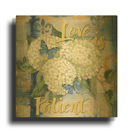 'Love Is B' By Jean Plout Gold Metal Wall Art