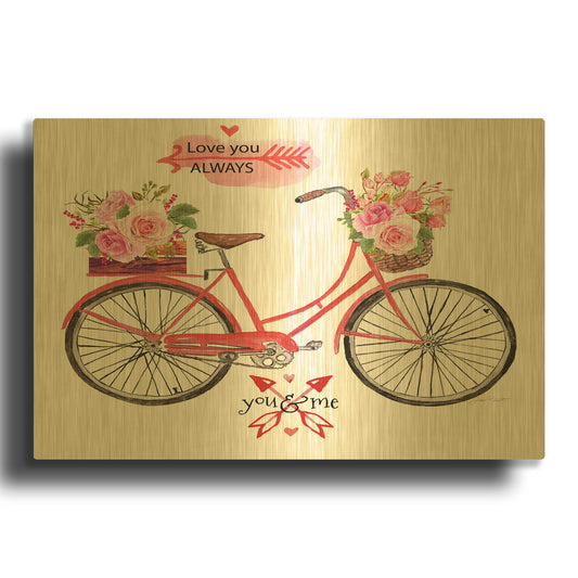 'Love You Always Valentine' By Jean Plout Gold Metal Wall Art