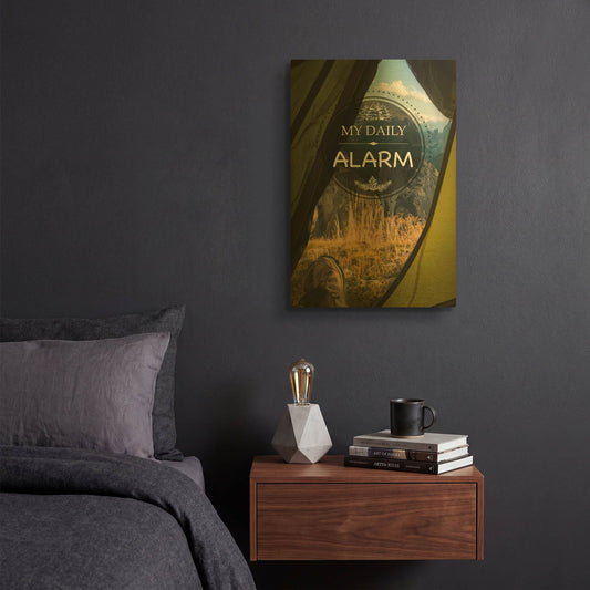 'My Daily Alarm' By Jean Plout Gold Metal Wall Art