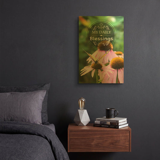 'My Daily Blessings' By Jean Plout Gold Metal Wall Art
