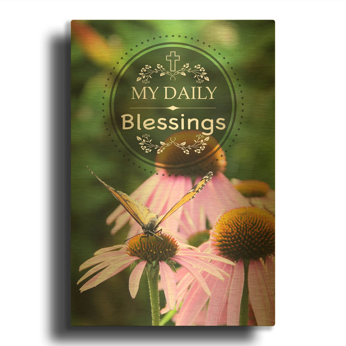 'My Daily Blessings' By Jean Plout Gold Metal Wall Art