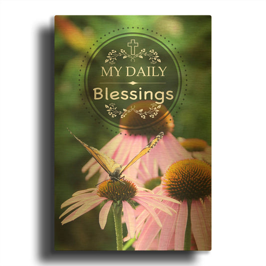 'My Daily Blessings' By Jean Plout Gold Metal Wall Art