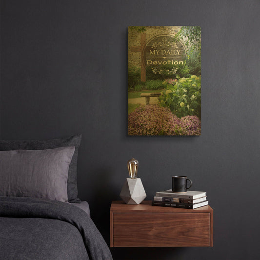'My Daily Devotion' By Jean Plout Gold Metal Wall Art
