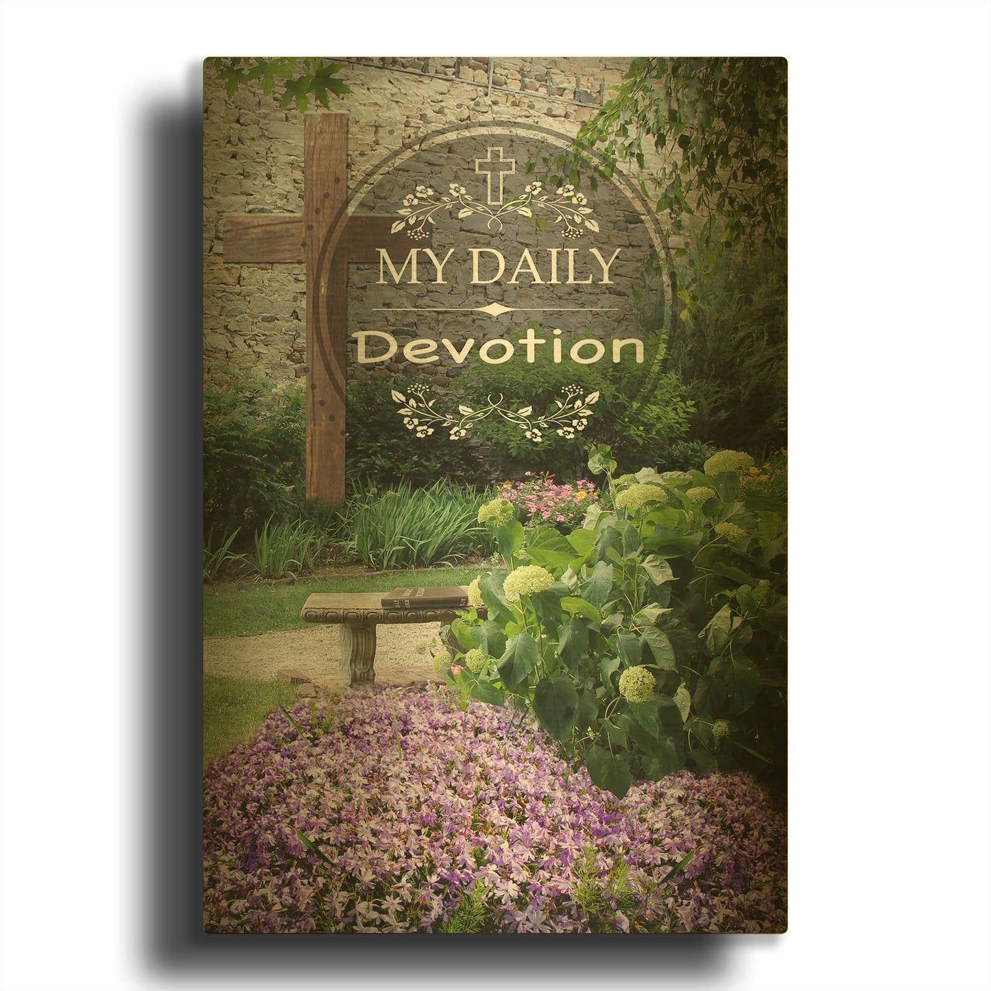 'My Daily Devotion' By Jean Plout Gold Metal Wall Art