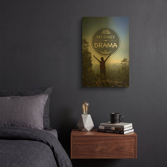 'My Daily Drama' By Jean Plout Gold Metal Wall Art