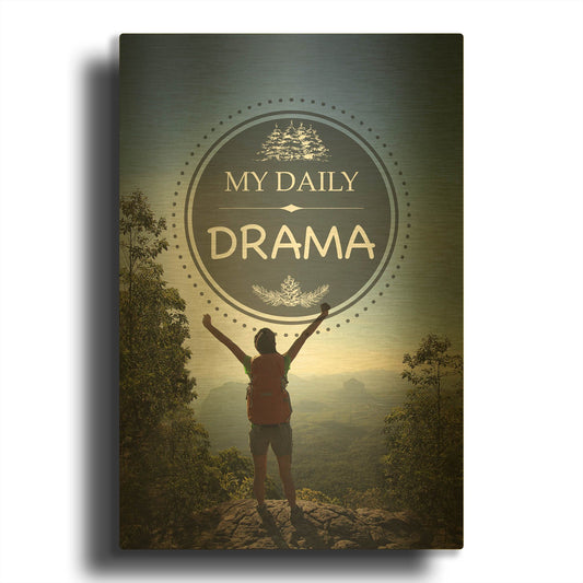 'My Daily Drama' By Jean Plout Gold Metal Wall Art