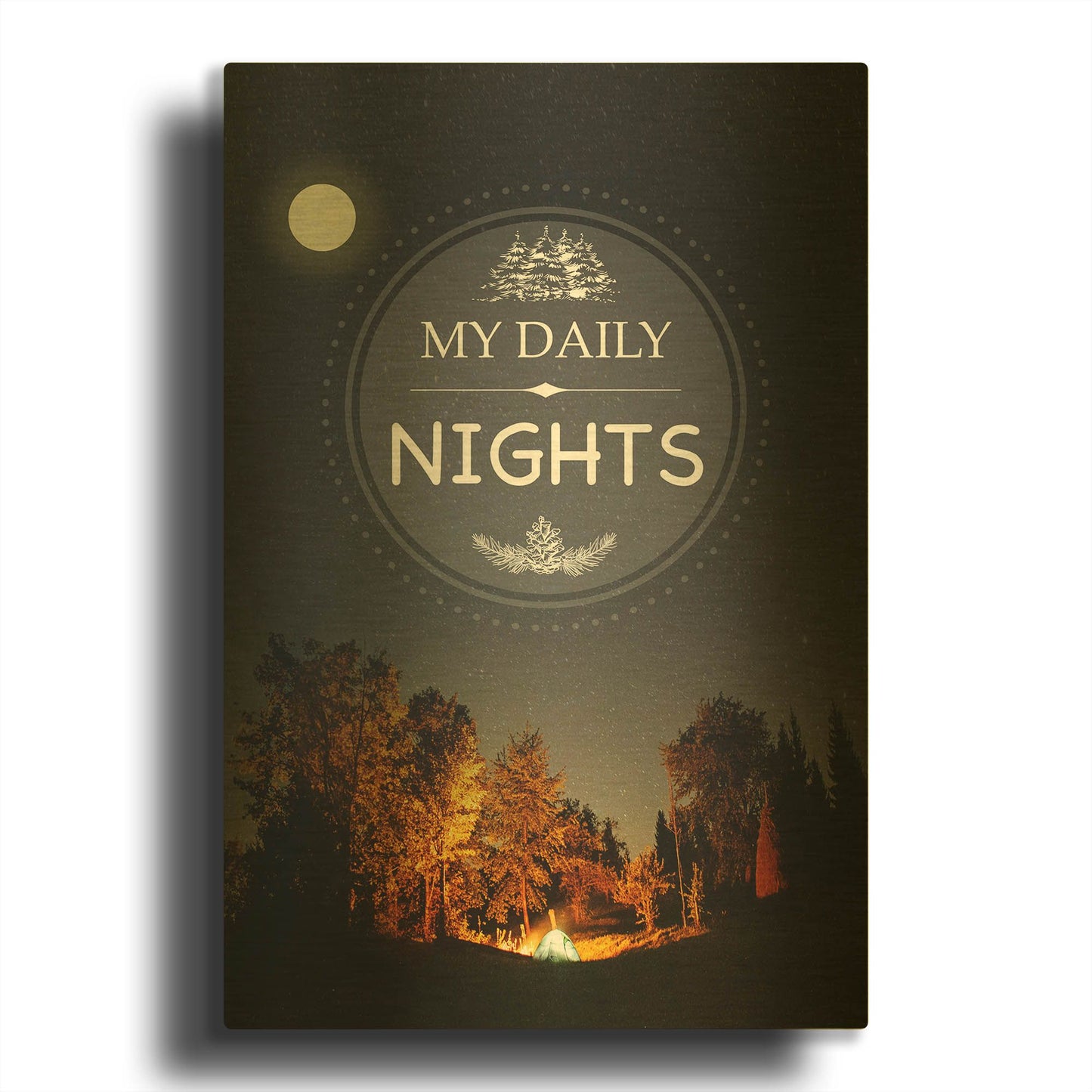 'My Daily Nights' By Jean Plout Gold Metal Wall Art