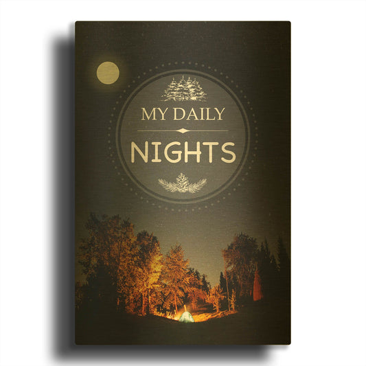 'My Daily Nights' By Jean Plout Gold Metal Wall Art