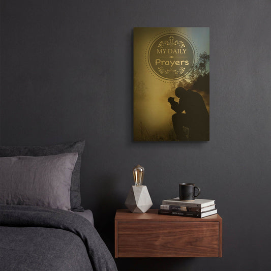 'My Daily Prayers' By Jean Plout Gold Metal Wall Art
