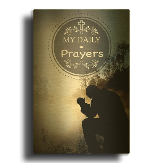 'My Daily Prayers' By Jean Plout Gold Metal Wall Art