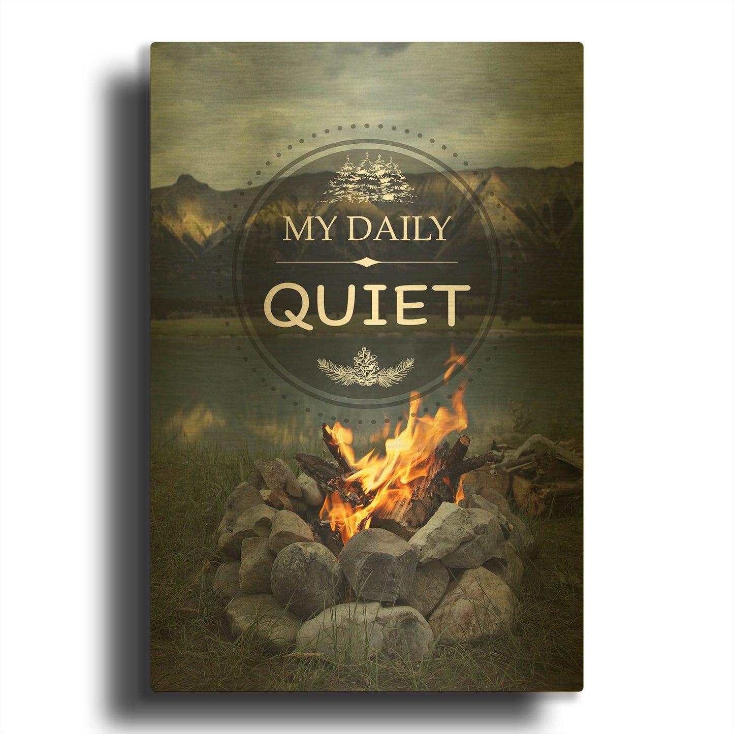 'My Daily Quiet' By Jean Plout Gold Metal Wall Art