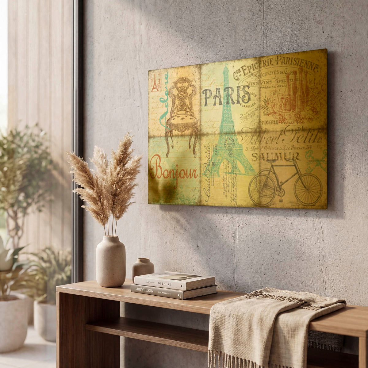 'Parisienne 1' By Jean Plout Gold Metal Wall Art