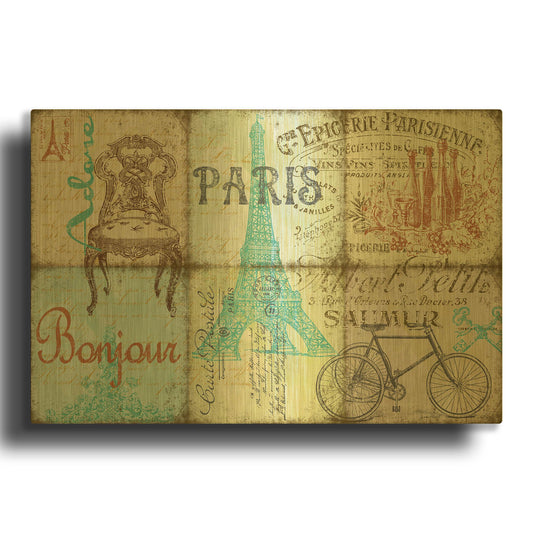 'Parisienne 1' By Jean Plout Gold Metal Wall Art