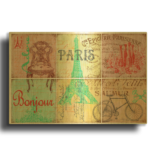 'Parisienne 2' By Jean Plout Gold Metal Wall Art