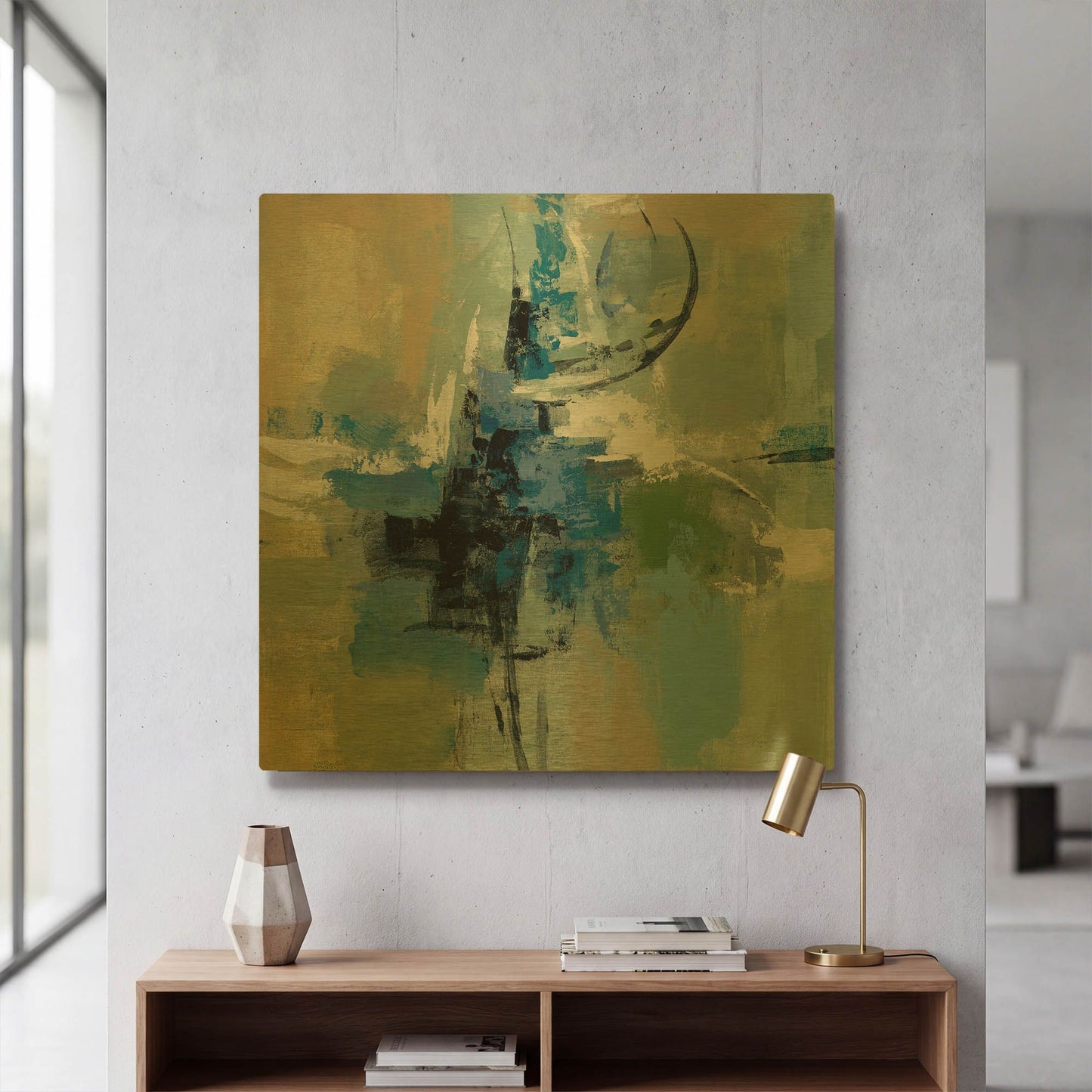 'Vista Point I' By Silvia Vassileva Gold Metal Wall Art