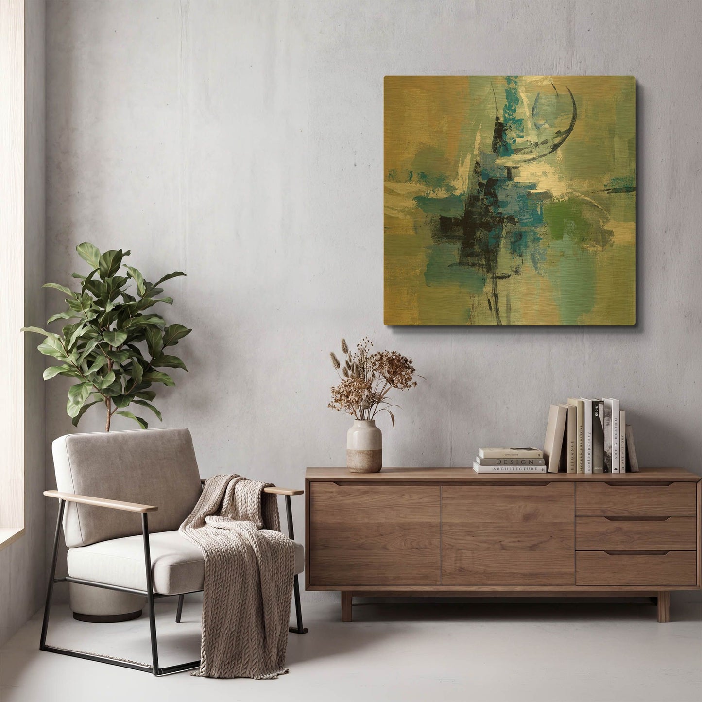 'Vista Point I' By Silvia Vassileva Gold Metal Wall Art