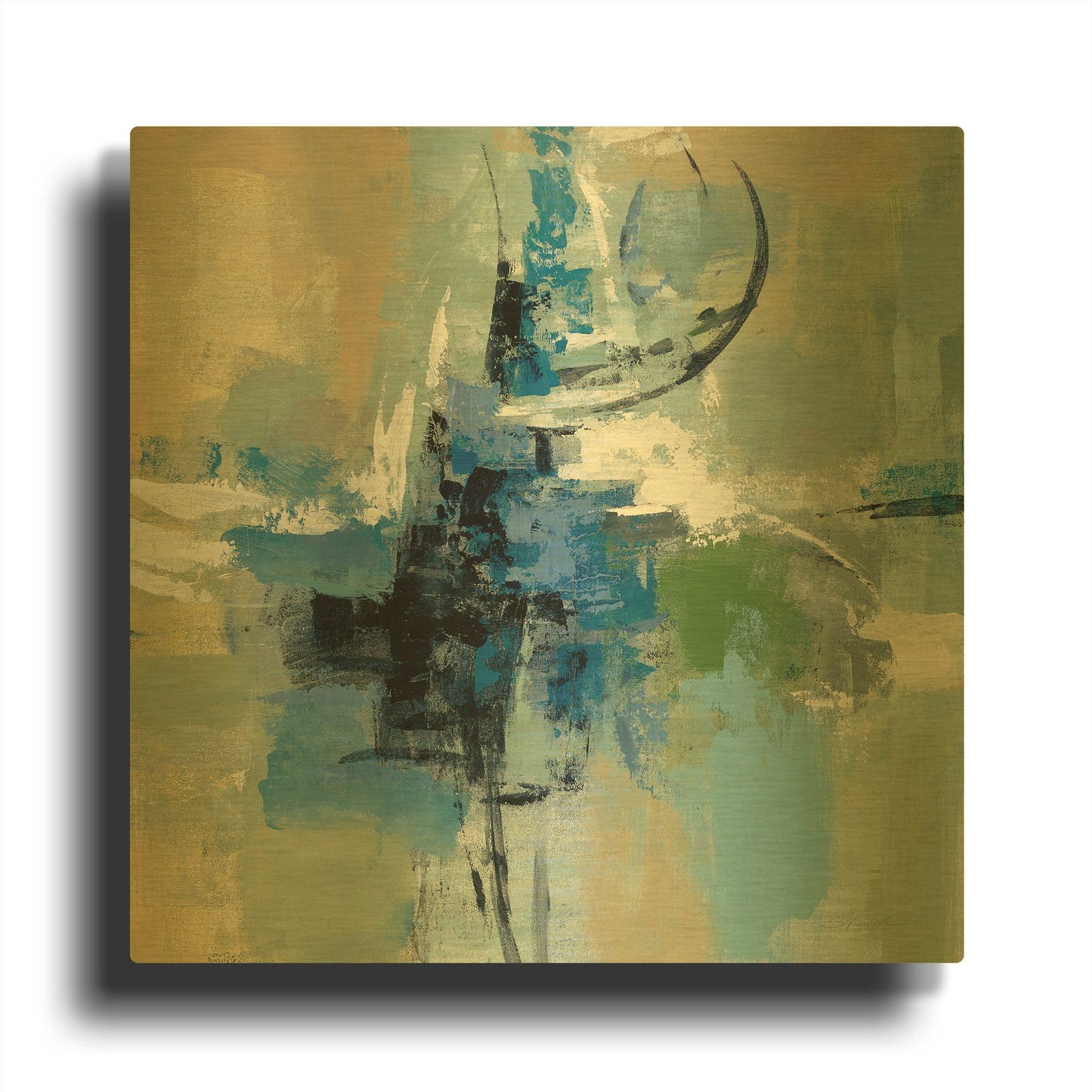 'Vista Point I' By Silvia Vassileva Gold Metal Wall Art