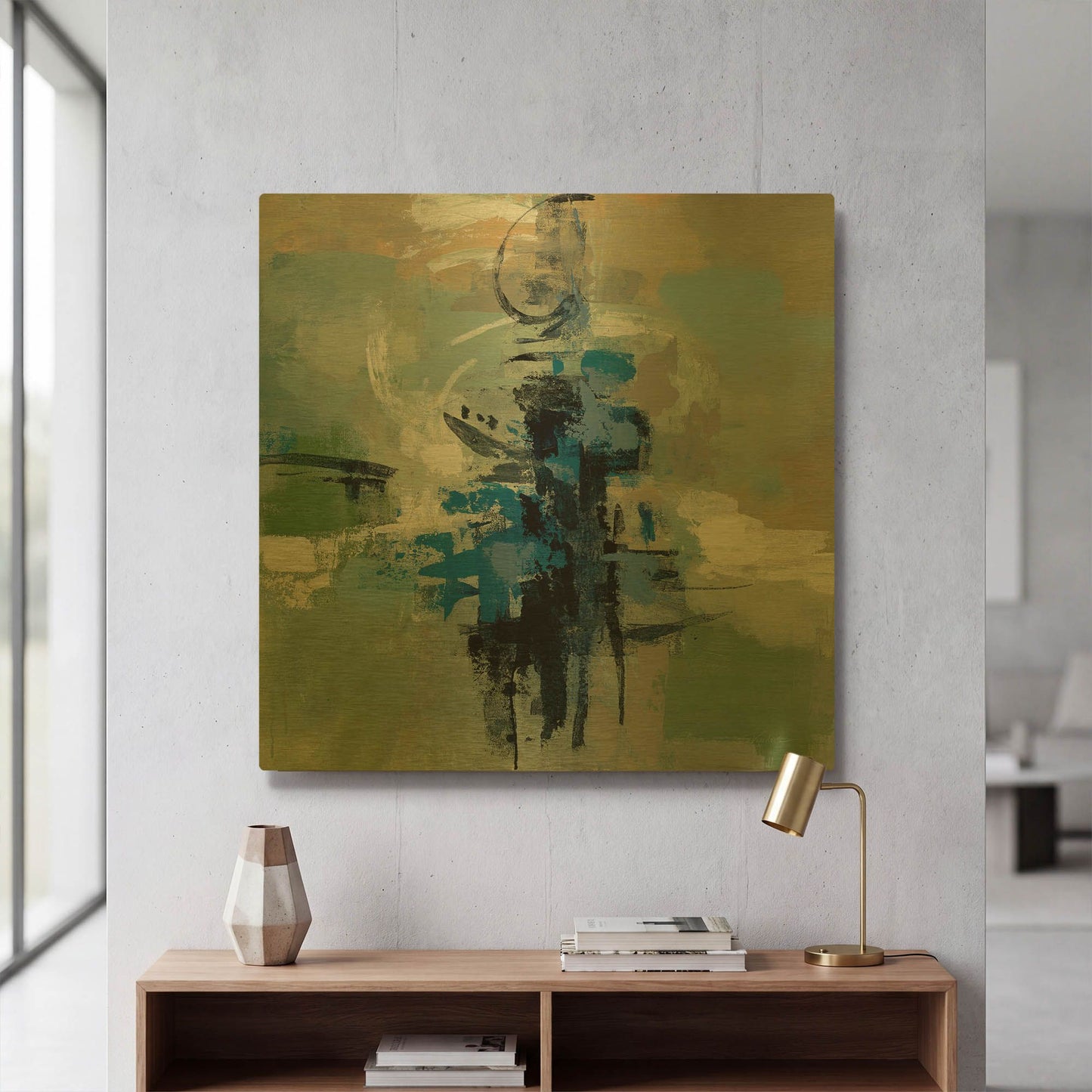'Vista Point II' By Silvia Vassileva Gold Metal Wall Art