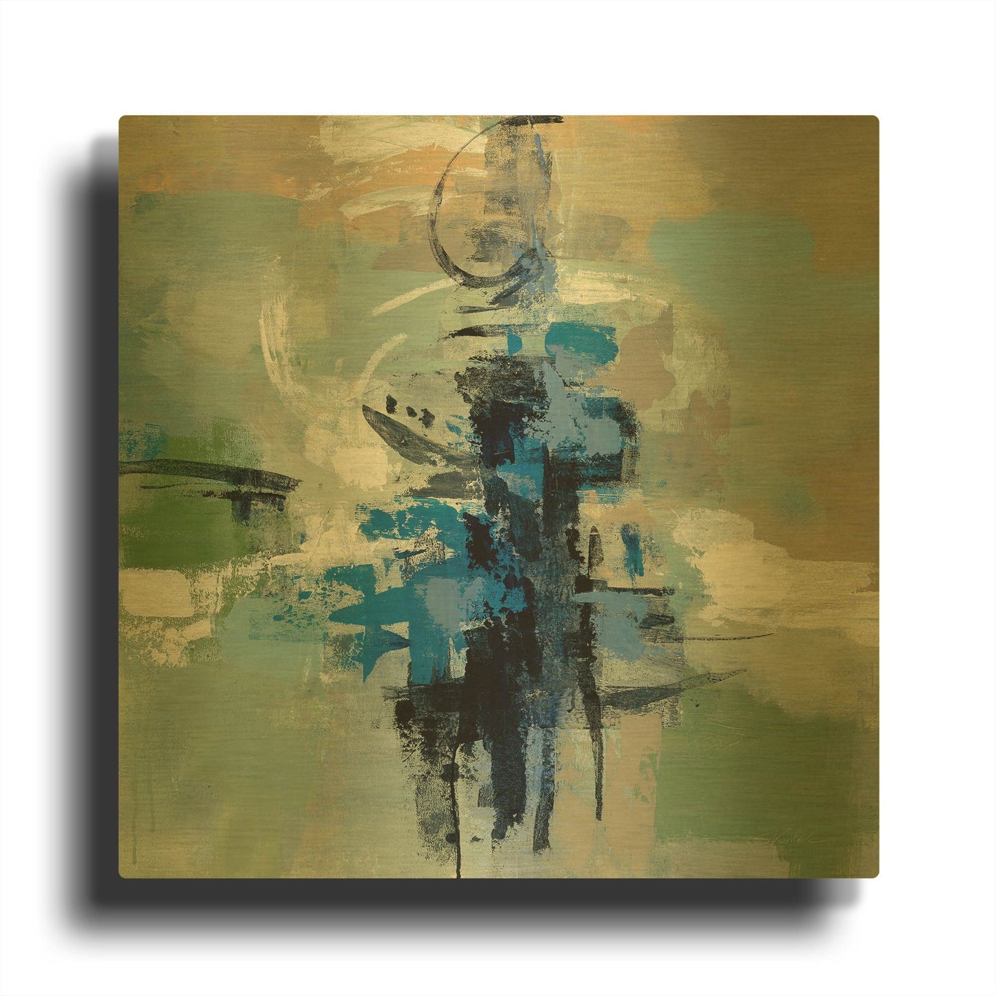 'Vista Point II' By Silvia Vassileva Gold Metal Wall Art