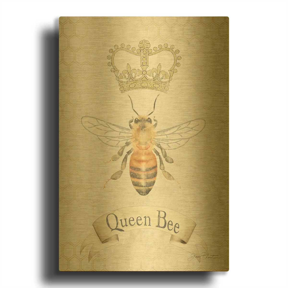 'Queen Bee Collection A' By Jean Plout Gold Metal Wall Art