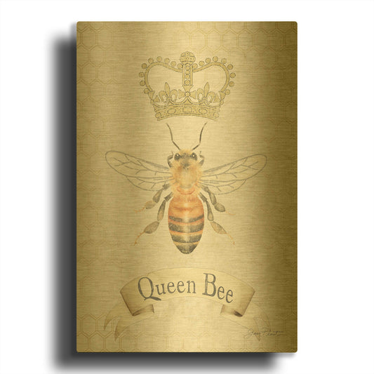 'Queen Bee Collection A' By Jean Plout Gold Metal Wall Art