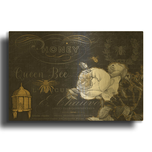 'Queen Bee A' By Jean Plout Gold Metal Wall Art