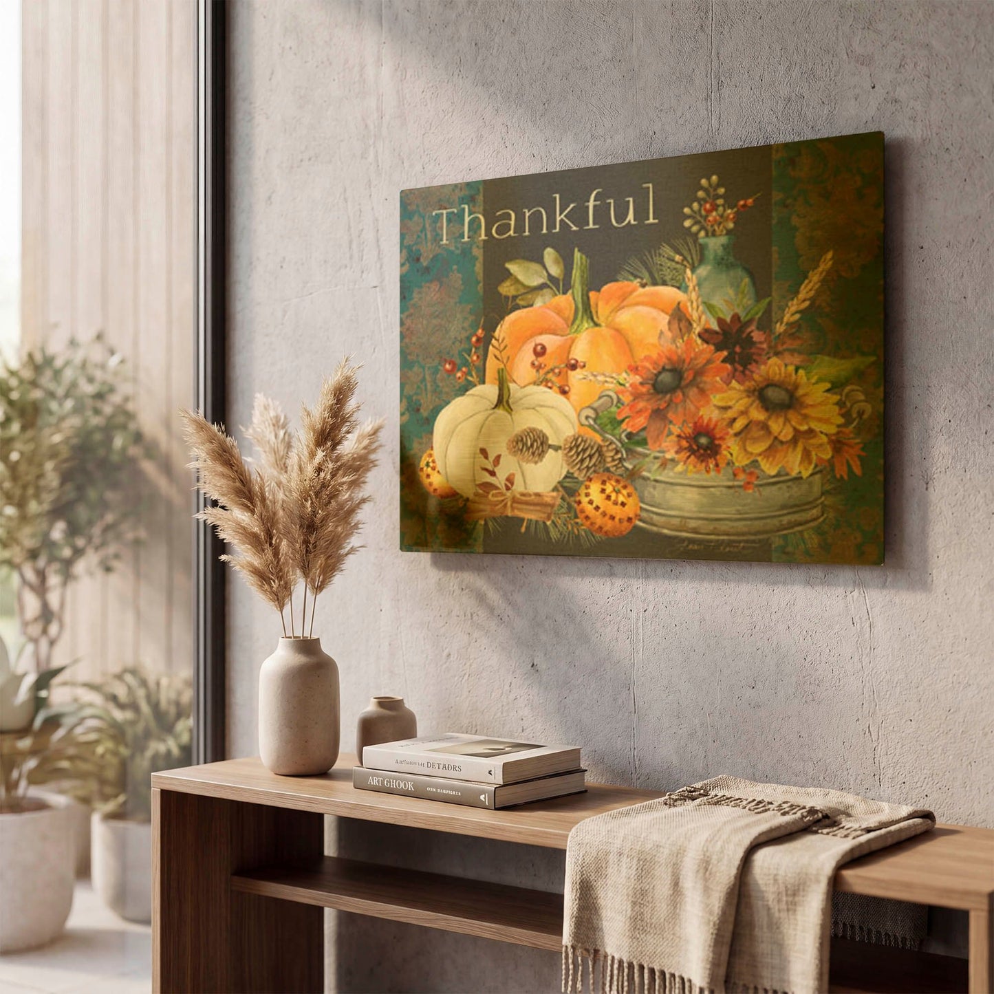 'Regal Autumn A' By Jean Plout Gold Metal Wall Art