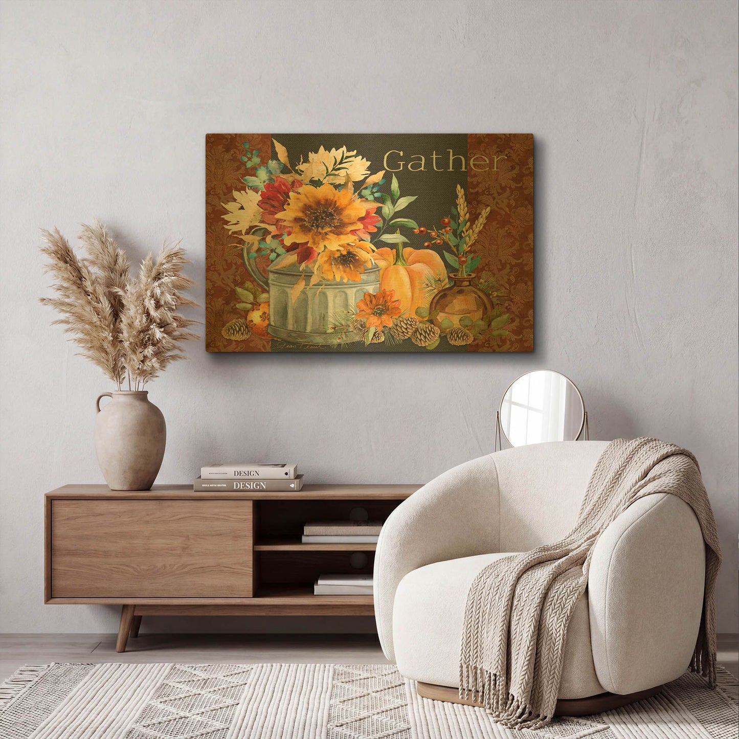 'Regal Autumn B' By Jean Plout Gold Metal Wall Art