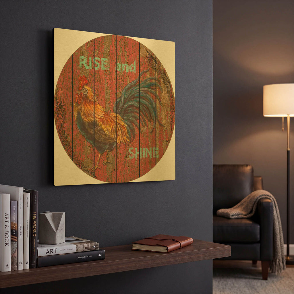 'Rise And Shine' By Jean Plout Gold Metal Wall Art