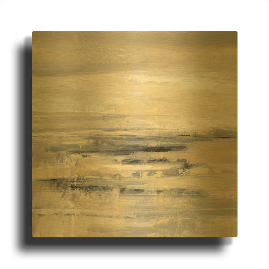 'January Road' By Silvia Vassileva Gold Metal Wall Art