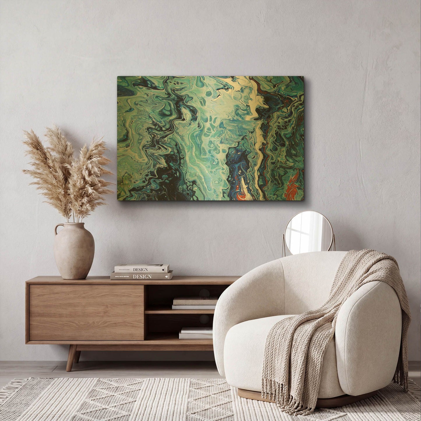 'Sea Swirls' By Jean Plout Gold Metal Wall Art
