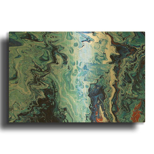 'Sea Swirls' By Jean Plout Gold Metal Wall Art
