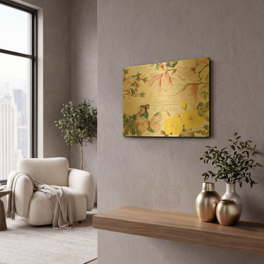'Southern Charm' By Jean Plout Gold Metal Wall Art