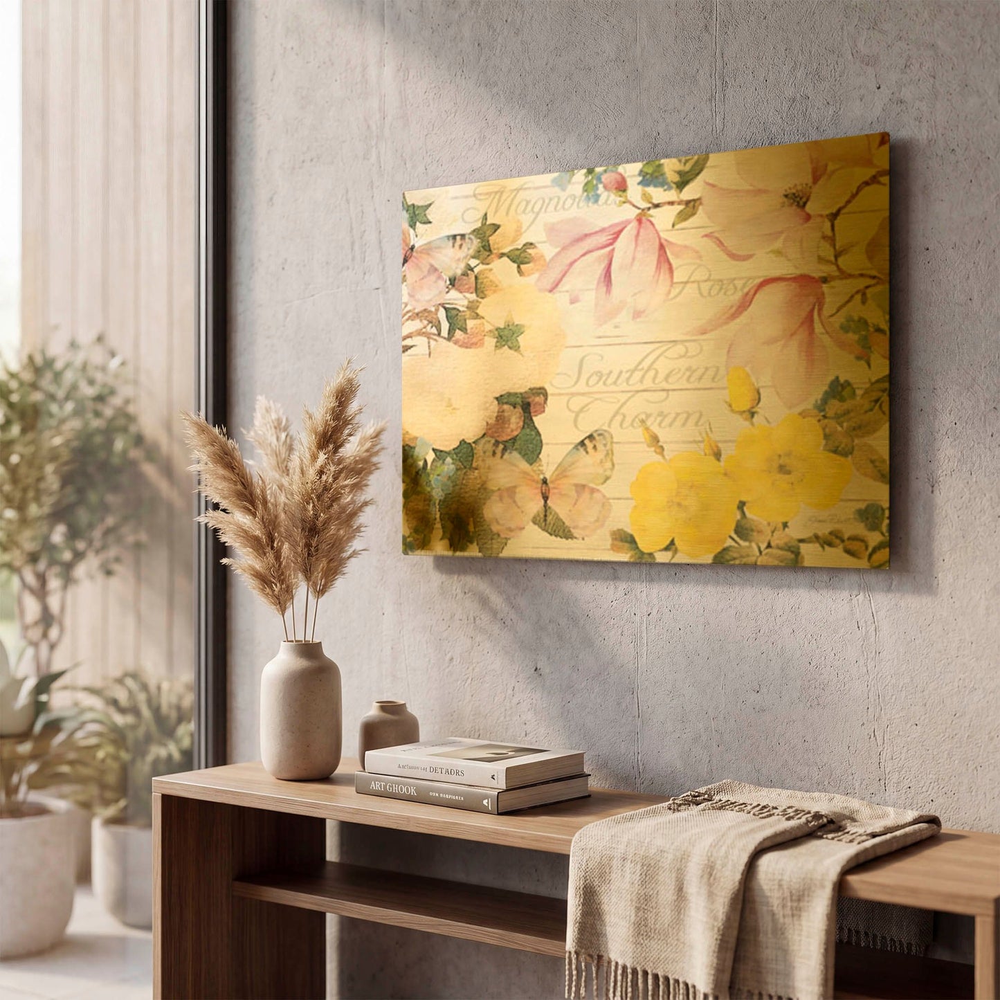 'Southern Charm' By Jean Plout Gold Metal Wall Art